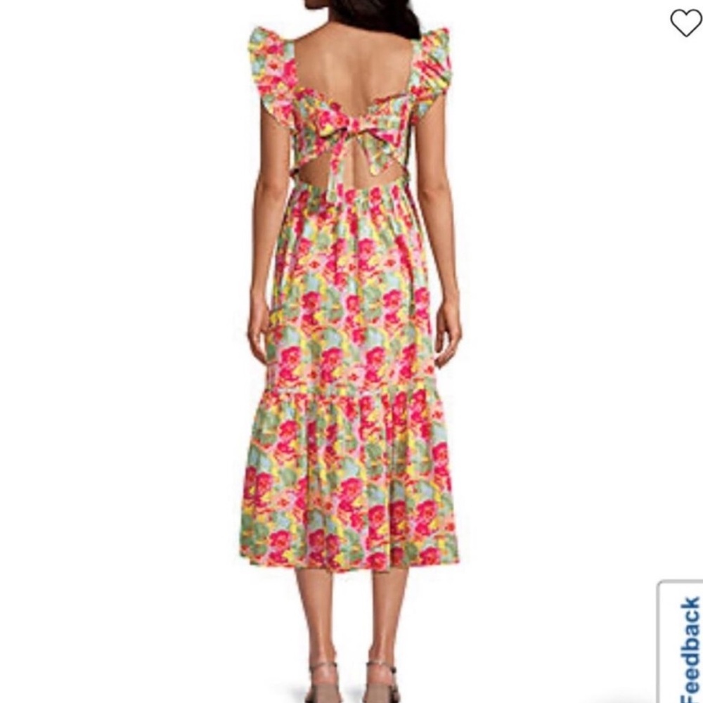 Peyton & Parker Pink Floral Dress Mommy & Me Open Back Ruffle Dress - Picture 5 of 8